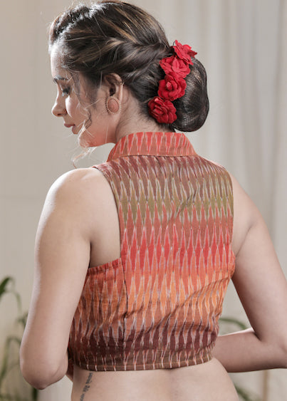 Trendy Ikat Cotton  Blouse