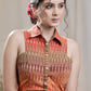Trendy Ikat Cotton  Blouse