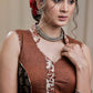 Elegant Rust Brown cotton Ajrakh Combination Blouse