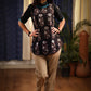 Exclusive cowl neck Ajrakh block printed top