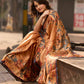 Classic Mustard Art Silk Saree with Traditional Kalamkari Print