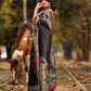 Bold Black Art Silk Saree with Traditional Printed Border & Statement Pallu