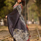 Bold Black Art Silk Saree with Traditional Printed Border & Statement Pallu