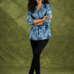 Vibrant Printed Cotton Pleated Top With Relaxed Fit