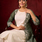 “Stylish cotton sleeveless kurta with pant n jacket optional