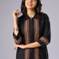 Smart Black Cotton Shirt Tunic Pant Additional