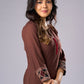 Trendy Brown Cotton Ajrakh Combination Tunic Pant Additional