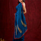 Deep Teal Silk Blend Saree Adorned with Magenta Border & Intricately Embroidered Pallu