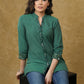 Green Line Ikat Top with Sequence Highlighted