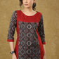 Stylish Maroon Ajrakh Combination Cotton Top