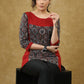 Stylish Maroon Ajrakh Combination Cotton Top