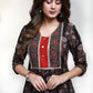 Black Cotton Ajrak Combination Kurta -Pant Optional