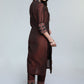 Coffee Brown Ajrakh Combination Cotton Silk Kurta-Pant Optional