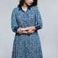 Cotton Indigo Shirt Styled Kurta-Pant Optional