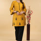 Pleasant Mustard Cotton Silk Embroidered Tunic