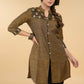 Comfortable Pure Cotton Thread Mirror Embroidered Tunic - Pant Optional