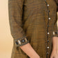 Comfortable Pure Cotton Thread Mirror Embroidered Tunic - Pant Optional