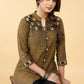 Comfortable Pure Cotton Thread Mirror Embroidered Tunic - Pant Optional