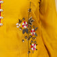 Elegant Hand Embroidered Yellow Chanderi Festive Tunic - Pant Optional