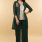 Hand Embroidered Georgette Evening Jacket with Brocade Inner(2 Piece) - Georgette Pant Optional
