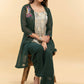 Hand Embroidered Georgette Evening Jacket with Brocade Inner(2 Piece) - Georgette Pant Optional