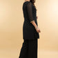 Exclusive Black Hand Embroidered Georgette Evening wearTunic - Georgette Pant Optional