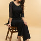 Exclusive Black Hand Embroidered Georgette Evening wearTunic - Georgette Pant Optional