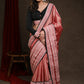 Elegant Peach Pink Cotton Silk Saree with Beautiful Border