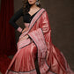 Elegant Peach Pink Cotton Silk Saree with Beautiful Border