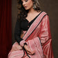 Elegant Peach Pink Cotton Silk Saree with Beautiful Border