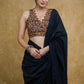 Exclusive Kalamkari Print Sleeveless Blouse with Mustard & Maroon Detailing
