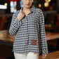 Smart Blue Cotton Checkered Shirt Highlighted with Beautiful Kutch Mirrorwork Patch