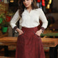 Exquisite Cotton Indo-Western Office Wear Formal Skirt with Ajrakh Detailing and Shirt Optional