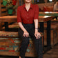 Classy Black Ikat Formal Pant with Optional Maroon Shirt