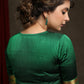 Beautiful Dark Green Khun Lace Highlighted Blouse