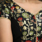 Beautifully Designed Black Brocade & Cotton Silk Combination Blouse