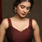 Smart Brown Cotton Silk Blouse