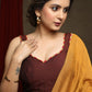 Smart Brown Cotton Silk Blouse