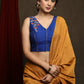 Classsy Blue Hand Embroidered Sleeveless Cotton Silk Blouse