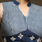 Pearl Hand Embroidered Cotton Indigo Blouse