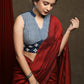 Pearl Hand Embroidered Cotton Indigo Blouse