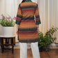 Graceful Ikat Combination tunic With Hand made Kutch Mirror Work Embroidery