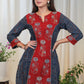 Elegant Cotton Ajrakh Combination Tunic with Moti work
