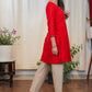 Beautiful Red Cotton Tunic with Contrast Embroidery