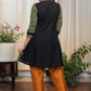 Trendy Green Ajrakh Tunic With Beautiful Handmade Kutch Mirror Embroidery