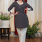 Beautiful Cotton Kantha Stitch Print Tunic with Contrast Details