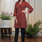 Elegant Cotton Ajrakh Combination Tunic