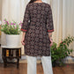Stylish Cotton Ajrakh Overlapping Tunic with Buttons to Highlight