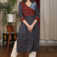 Exclusive Hand Block Printed Natural Color Ajrakh Combination Kurta