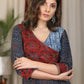 Exclusive Hand Block Printed Natural Color Ajrakh Combination Kurta
